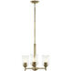 Shailene 3 Light Natural Brass Mini Chandelier Ceiling Light