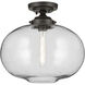 Avery 1 Light Olde Bronze Semi Flush Ceiling Light