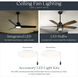 Geno 54 inch Brushed Stainless Steel with Silver Blades Ceiling Fan