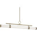 Riven LED 8 inch Champagne Bronze Chandelier Linear Ceiling Light