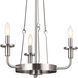 Homestead Vetivene 3 Light 20 inch Classic Pewter Mini Chandelier Ceiling Light, Vetivene