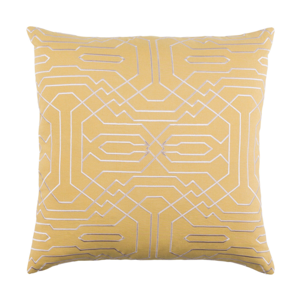Ridgewood 22 X 22 inch Mustard and Cream Pillow
