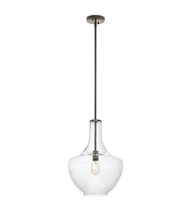 Everly 1 Light 14 inch Olde Bronze Pendant Ceiling Light in Clear