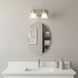 Independence 2 Light 12 inch Brushed Nickel Wall Mt Bath 2 Arm Wall Light