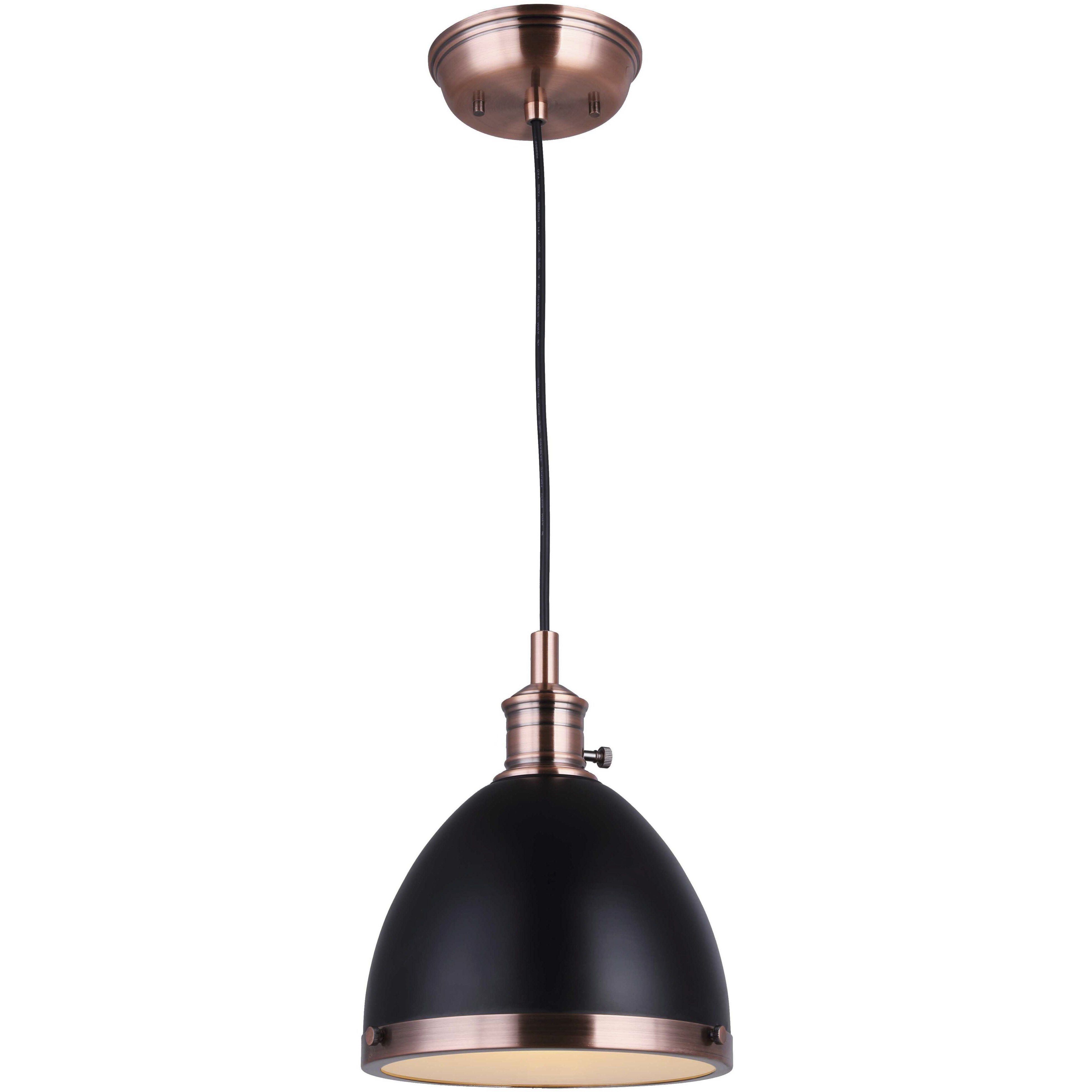 Madison 1 Light 8 inch Bronze and Black Pendant Ceiling Light