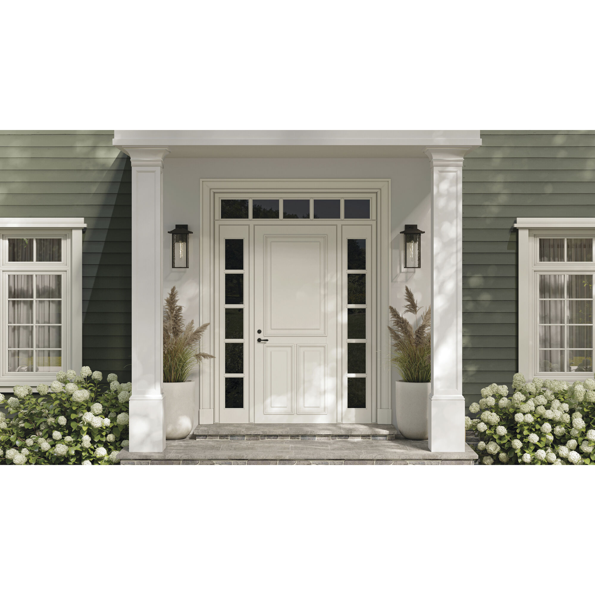 Capanna 1 Light 20 inch Textured Black Outdoor Wall Light