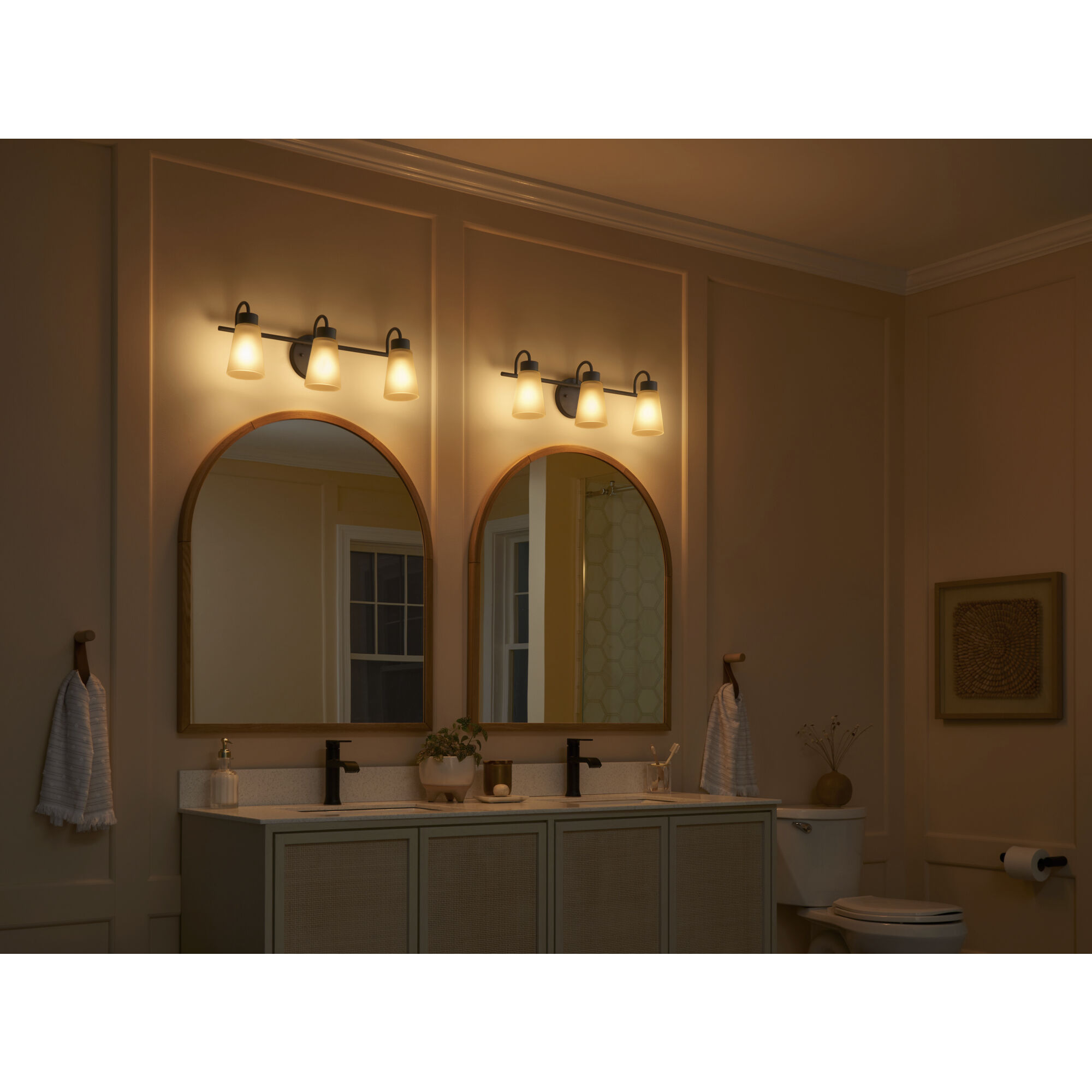 Erma 3 Light 23 inch Olde Bronze Bath Vanity Light Wall Light, 3 Arm