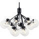 Silvarious 12 Light Black Chandelier/Semi Flush Ceiling Light