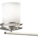 Hendrik 4 Light 34 inch Brushed Nickel Wall Mt Bath 4 Arm Wall Light in Satin Etched Cased Opal