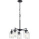Winslow 5 Light 20 inch Black Chandelier 1 Tier Small Ceiling Light, Small