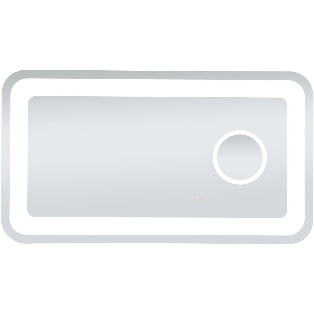 Lux 36 X 20 inch Glossy White Lighted Wall Mirror