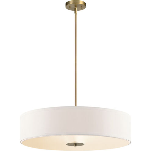 Independence 3 Light 24 inch Classic Bronze Pendant/Semi Flush Ceiling Light in Satin Etched Glass