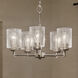 Winslow 5 Light 19.75 inch Brushed Nickel Chandelier 1 Tier Small Ceiling Light, Small
