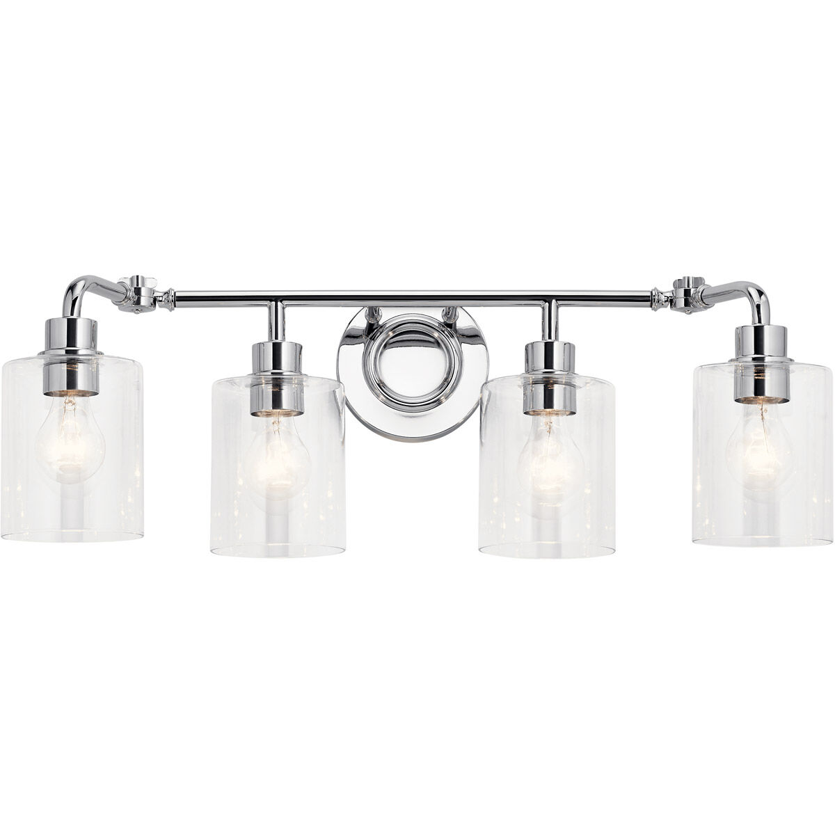 Gunnison 4 Light 34 inch Chrome Wall Mt Bath 4 Arm Wall Light