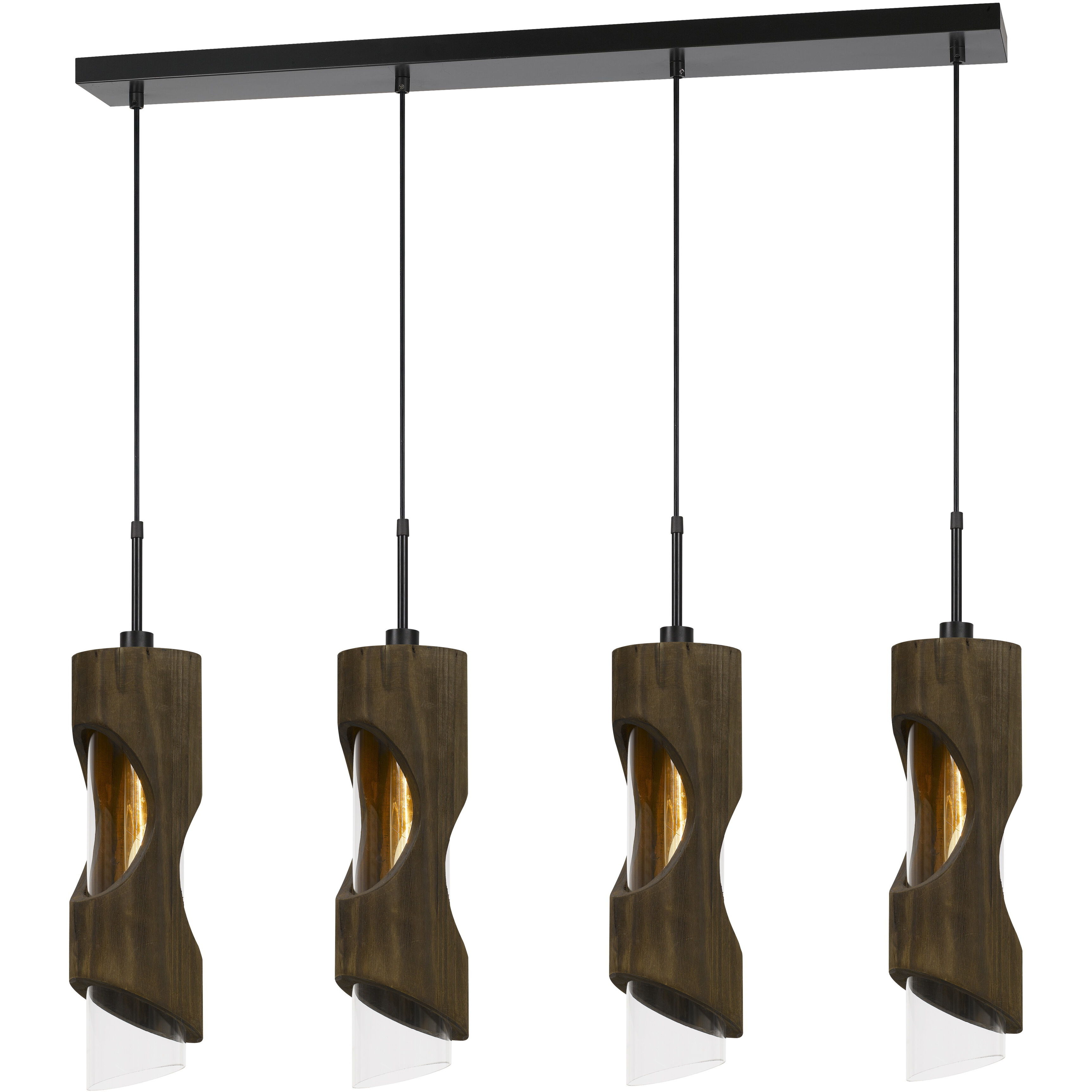 Zamora 4 Light 18 inch Smoky Wood Island Pendant Ceiling Light