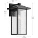 Capanna 1 Light 20 inch Textured Black Outdoor Wall Light