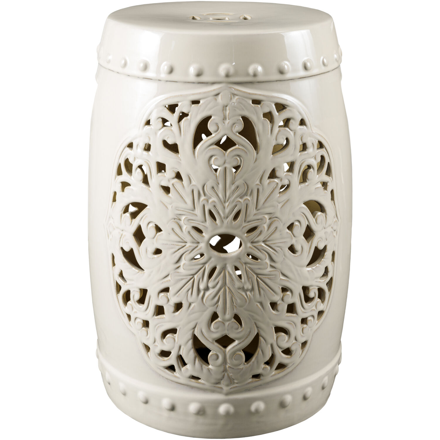 Nusrat 17.7 X 13.2 inch White End Table