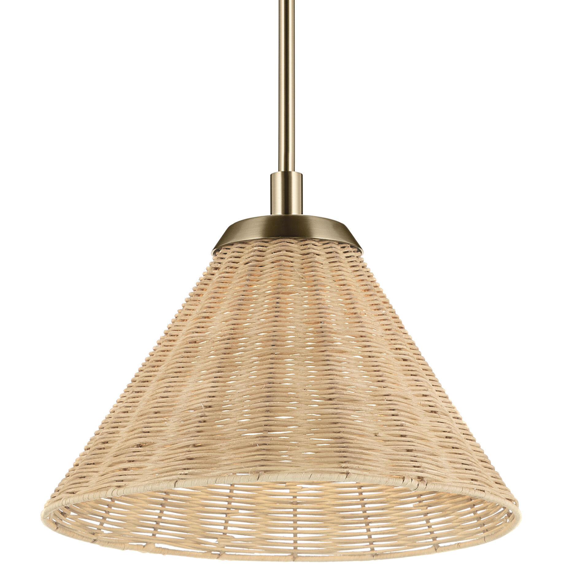 Bekah 1 Light Champagne Bronze Pendant Ceiling Light, Convertible