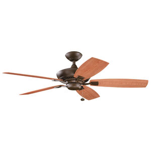 Canfield Patio 52 inch Tannery Bronze Powder Coat with Cherry Blades Ceiling Fan