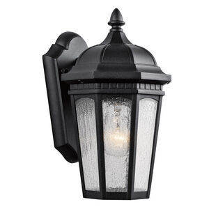 Courtyard 1 Light 11 inch Textured Black Outdoor Wall, Small