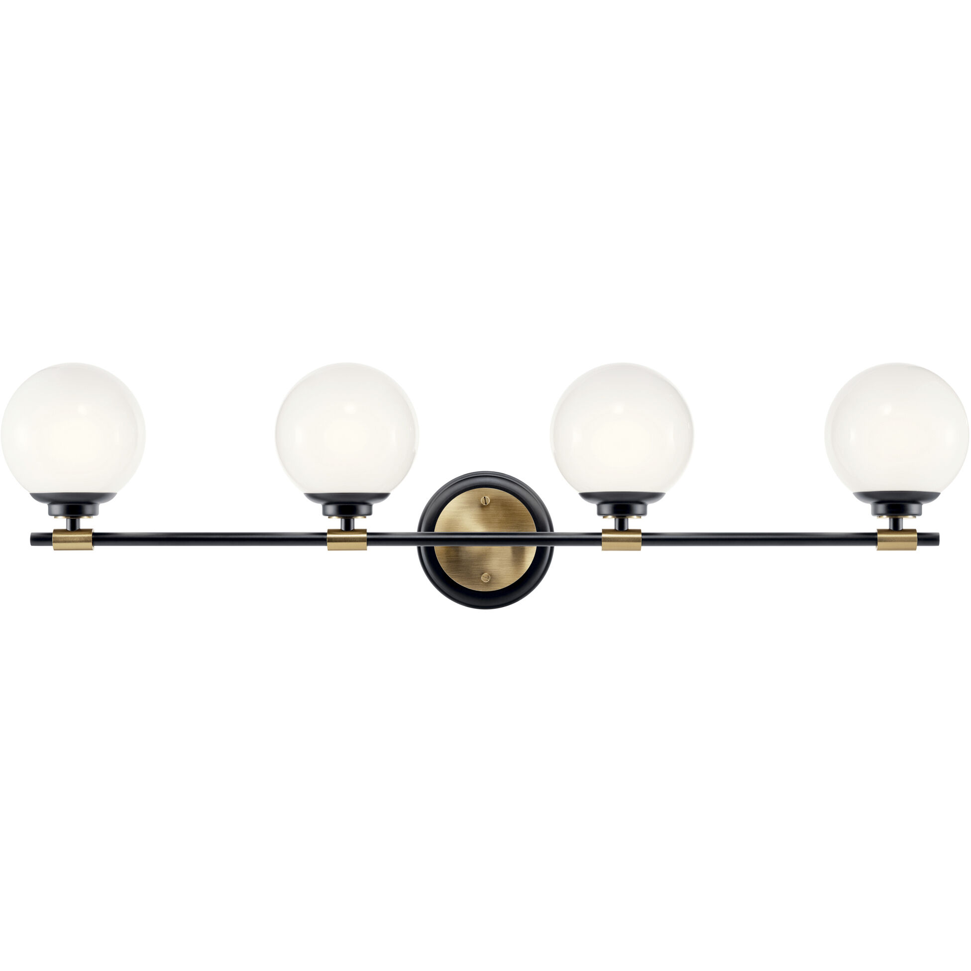 Benno 4 Light 34 inch Black Bath Bracket Wall Light, 4 Arm