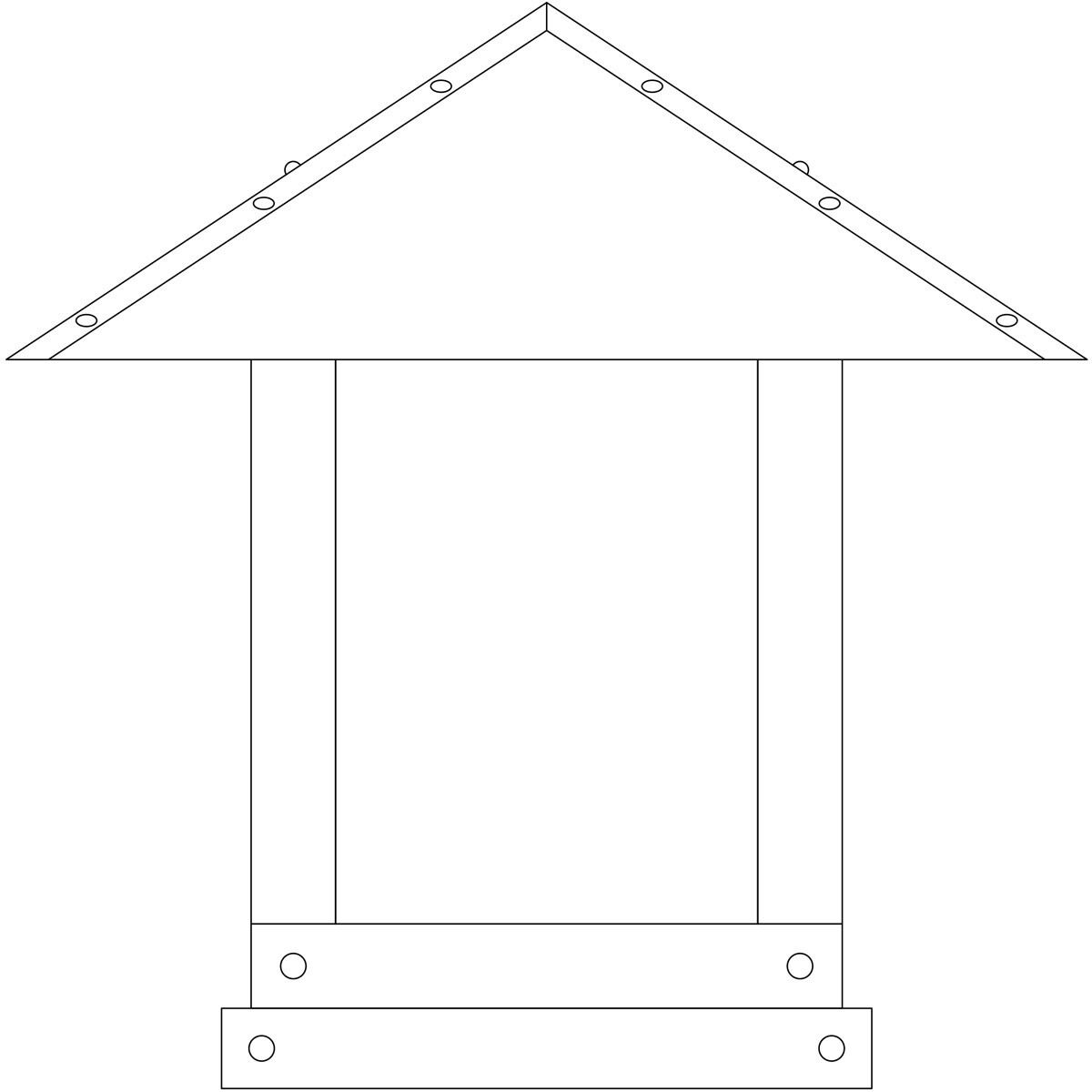 Timber Ridge 1 Light 16 inch Satin Black Column Mount in Rain Mist