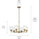 Winslow 6 Light Natural Brass Chandelier Ceiling Light, 1 Tier, Large