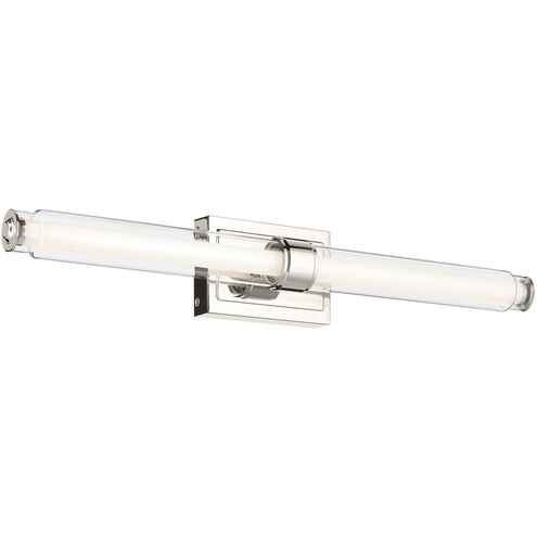 Laurene LED 31 inch Polished Nickel Linear Bath Bar Wall Light, Large
