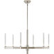 Sycara LED Polished Nickel Chandelier Ceiling Light, 1 Tier Medium