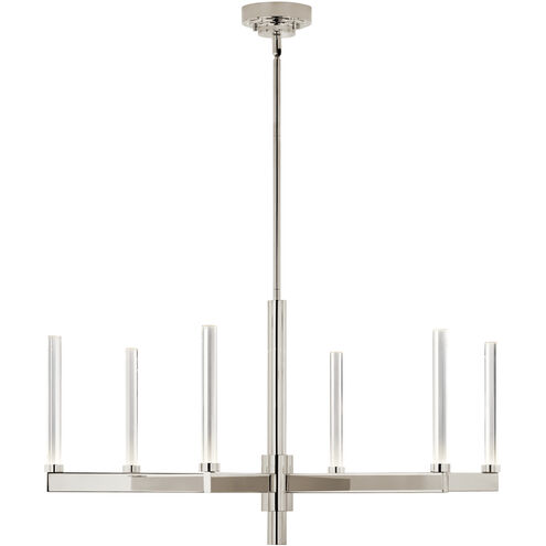 Sycara LED Polished Nickel Chandelier Ceiling Light, 1 Tier Medium