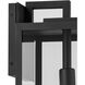 Branner 1 Light 24 inch Black Textured Outdoor Wall, Large