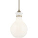 Laria 1 Light Champagne Bronze Pendant Ceiling Light in Opal