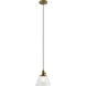 Avery 1 Light 8 inch Natural Brass Mini Pendant Ceiling Light