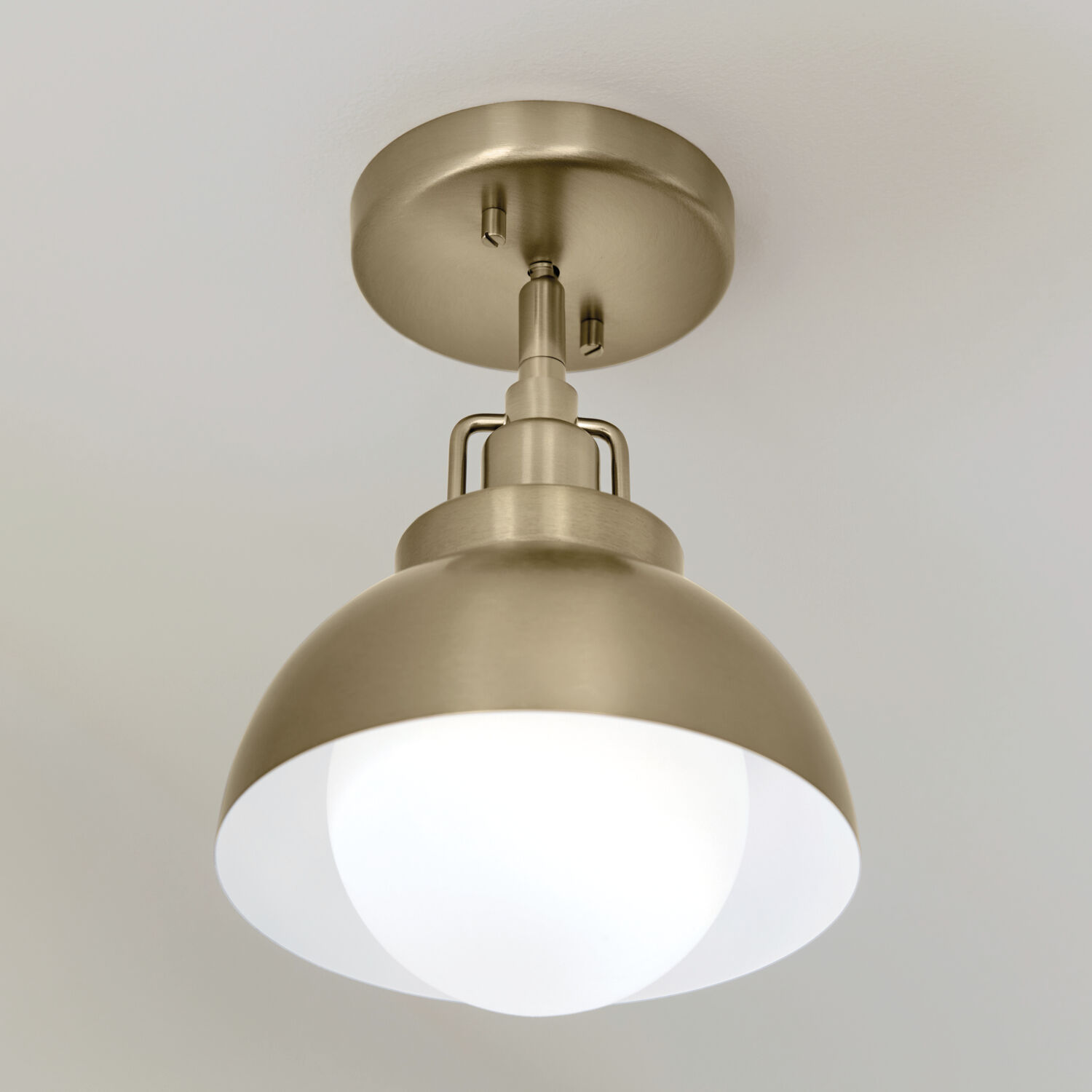 Bronze semi outlet flush mount light