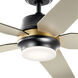 Maeve 52 inch Satin Black Ceiling Fan