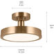 Riu LED 14.25 inch Champange Bronze Semi Flush Mount Ceiling Light