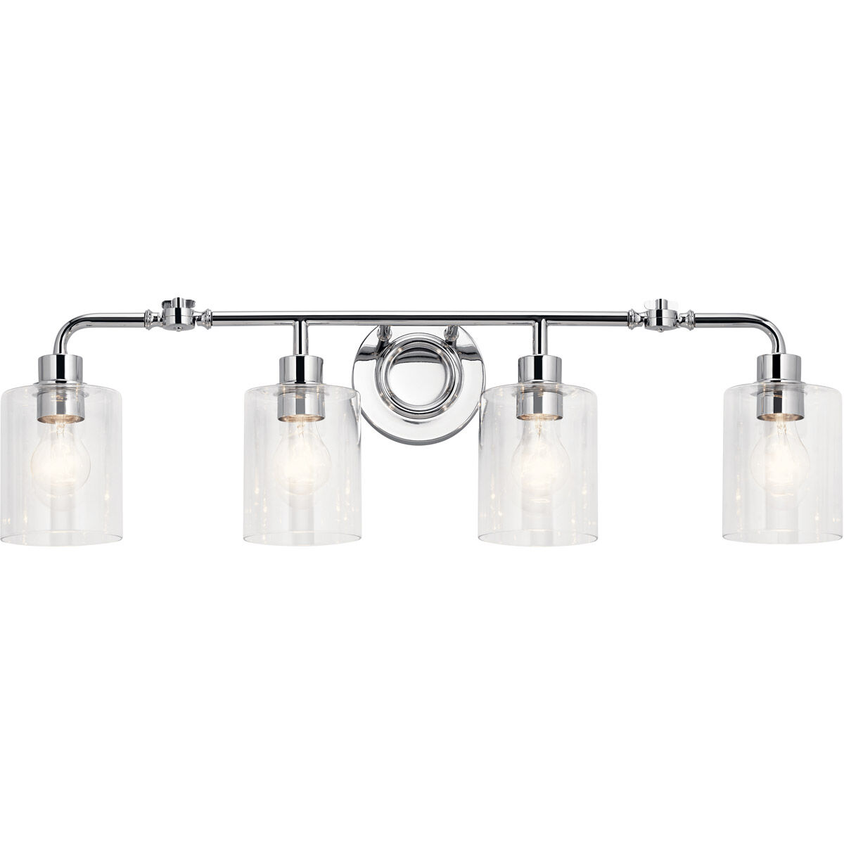 Gunnison 4 Light 34 inch Chrome Wall Mt Bath 4 Arm Wall Light