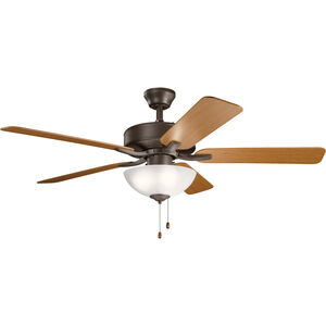 Basics Pro Select 52 inch Satin Natural Bronze with Walnut Blades Ceiling Fan