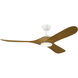 Mylo 60 inch Matte White with White Maple Blades Ceiling Fan