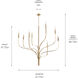 Livadia 8 Light Champagne Bronze Chandelier Ceiling Light, 1 Tier Large