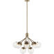 Silvarious 12 Light Champagne Bronze Chandelier/Semi Flush Ceiling Light