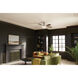Vinea 52 inch Brushed Stainless Steel with Black Blades Ceiling Fan