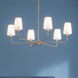 Pallas 6 Light 32.25 inch Brushed Natural Brass Chandelier Ceiling Light