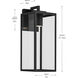 Branner 1 Light 17.75 inch Textured Black Outdoor Wall Light
