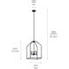 Madden 4 Light 16 inch Black Foyer Pendant Ceiling Light
