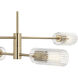 Velestino 4 Light 47.5 inch Champagne Bronze Linear Chandelier Ceiling Light