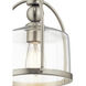 Independence 1 Light 9.5 inch Brushed Nickel Mini Pendant Ceiling Light