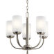 Kennewick 5 Light 18.5 inch Brushed Nickel Chandelier 1 Tier Medium Ceiling Light