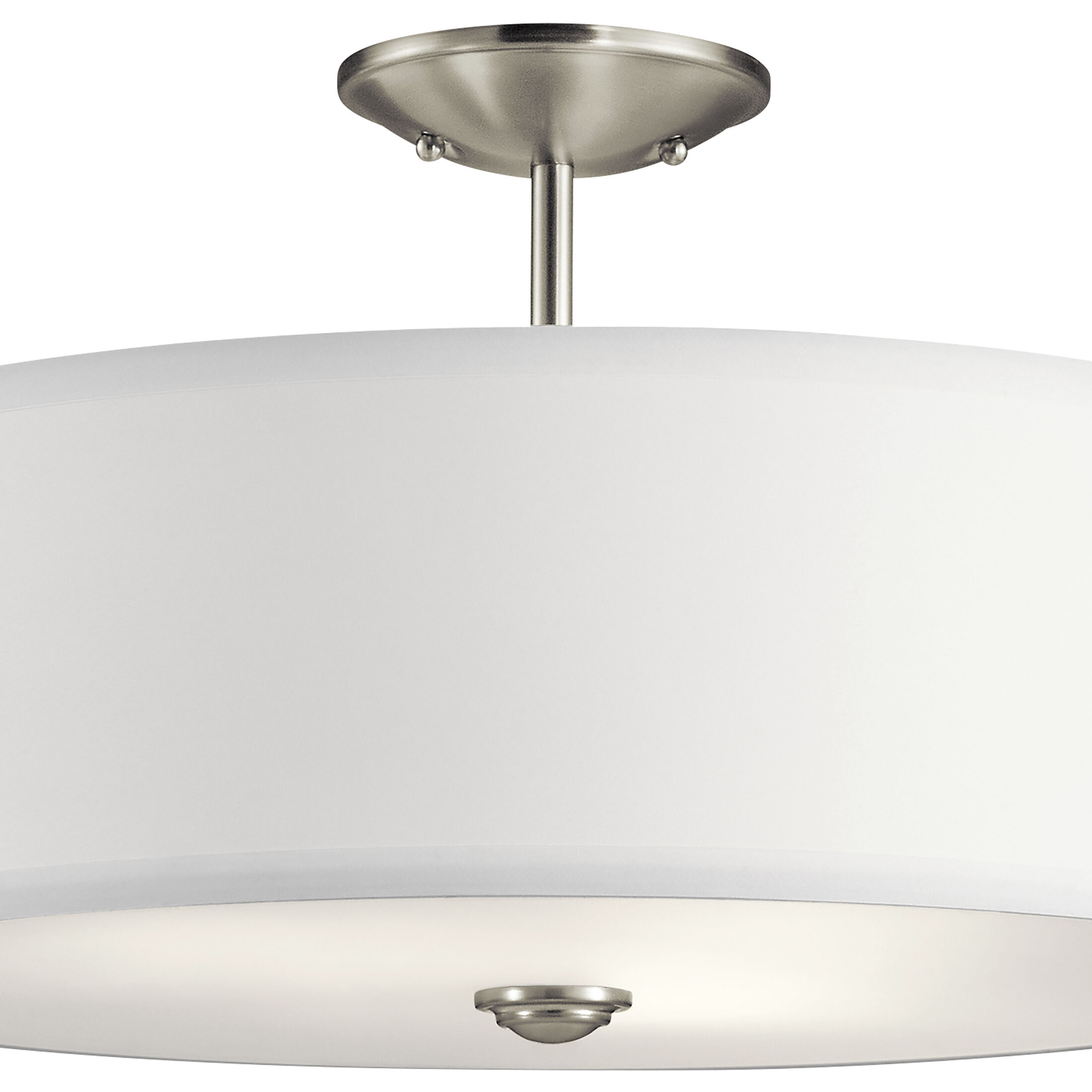 Shailene 3 Light 18 inch Brushed Nickel Semi Flush Light Ceiling Light