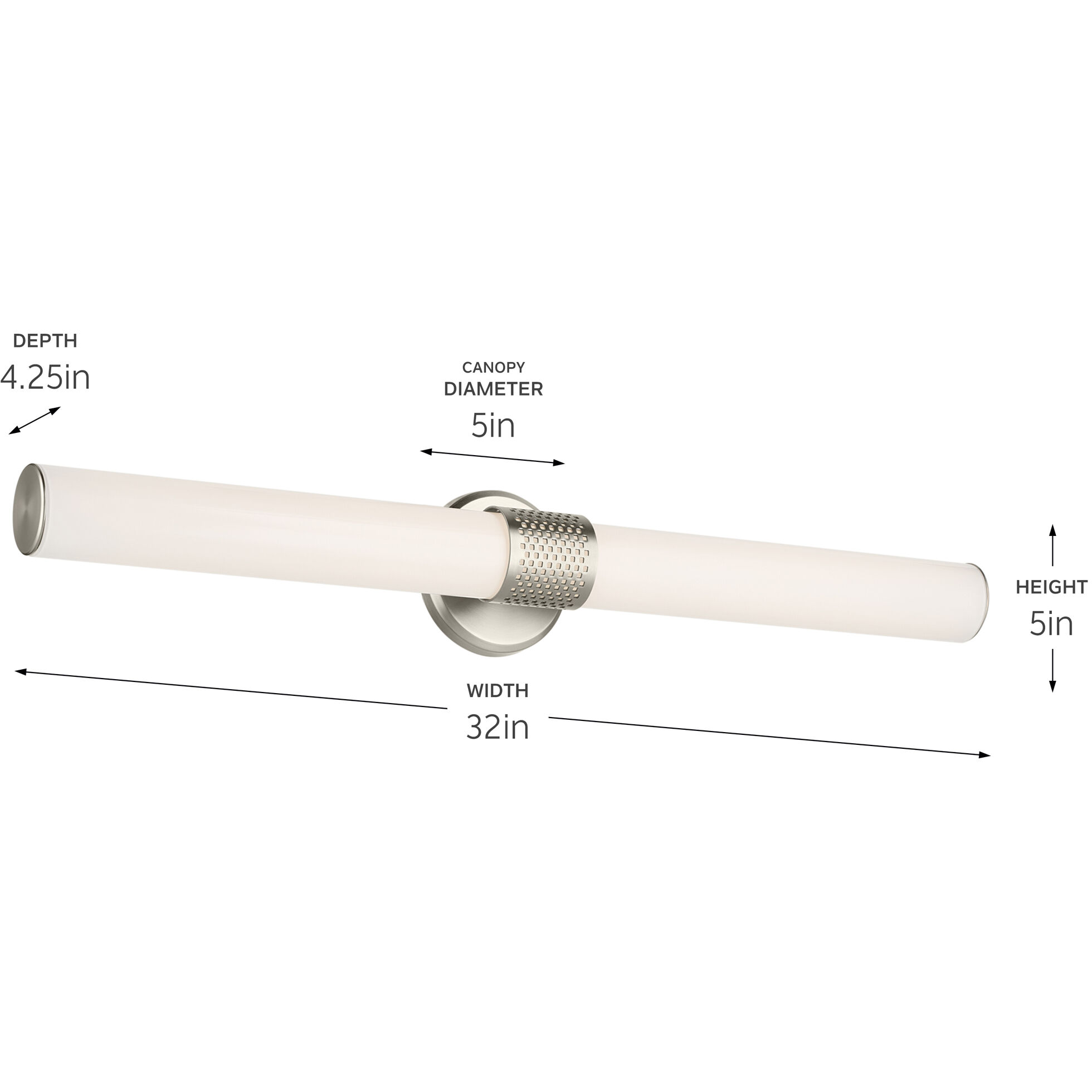 Sashi LED 32 inch Brushed Nickel Bath Bar Wall Light, Large